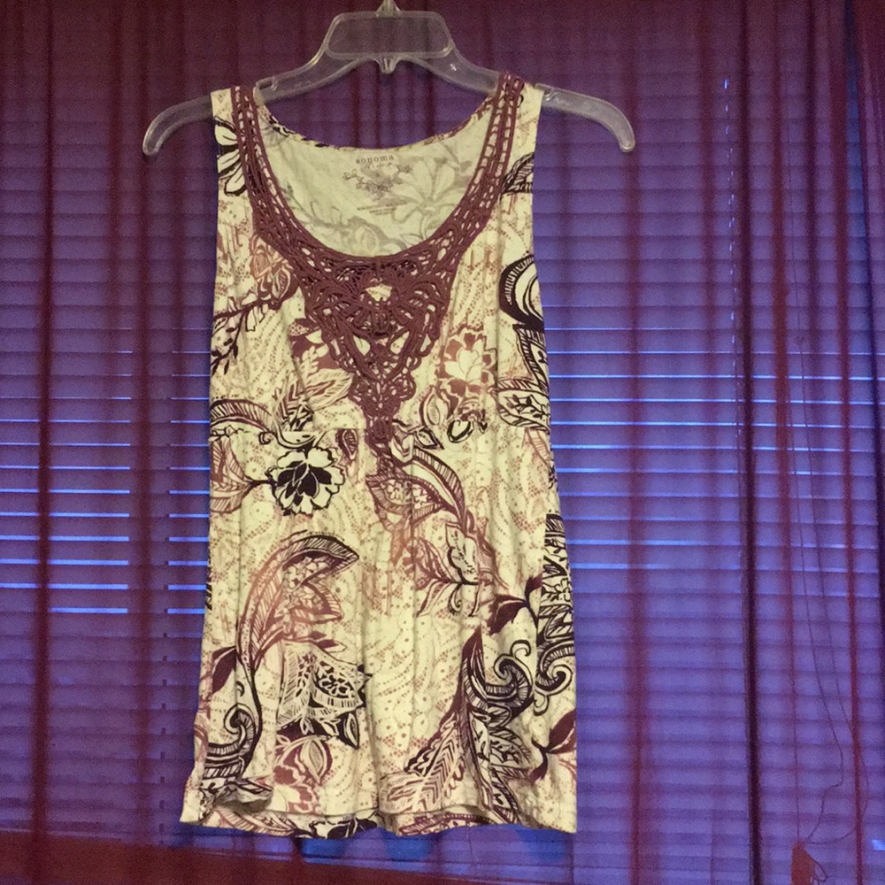 Sonoma lace and print tank
